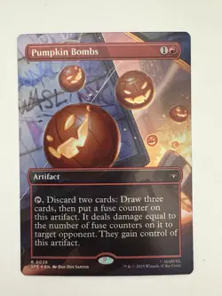 Pumpkin Bombs Foil Borderless MTG Magic the Gathering Card NM Near Mint SPE - Image 1