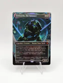 Leonardo, the Balance (0001) (Borderless) Commander: TMNT Foil Near Mint - Image 1