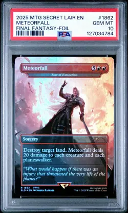 PSA 10 Secret Lair Final Fantasy Meteorfall Star of Extinction FOIL MTG 1862 - Image 1