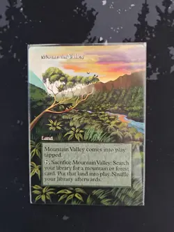 Mountain Valley Mirage Altered Art MTG Magic Hand Painted - Image 1