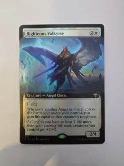 Magic The Gathering, Righteous Valkyrie, (Extended Art) Kaldheim, Foil - Image 1