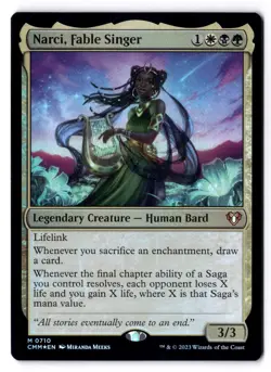 Narci, Fable Singer NM* FOIL Commander Masters ENGLISH 0710 mtg -UnltdCards - Image 1