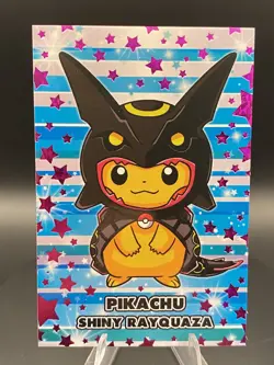 Poncho Pikachu Shiny Rayquaza Holo Pink Pokemon Database Merry Christmas Peru - Image 4