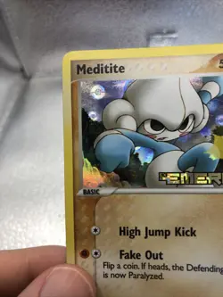 Meditite 55/106 English Pokemon Emerald Stamped Reverse Holo - Image 4