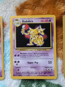 Dark Alakazam 1/82 Holo Team Rocket Set w/ Evolution Line Base Set Pokemon TCG - Image 4