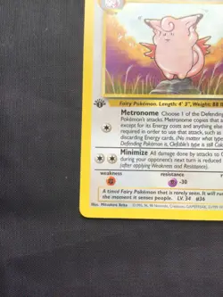 Pokemon Cards: Jungle 1st Edition Rare: Clefable 17/64 - Image 5