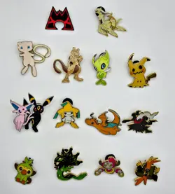 14 Pokemon Promo Pins Mimikyu Mew Mewtwo Celebi Espeon Umbreon Dragonite Jirachi - Image 2