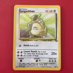 Pokemon TCG Kangaskhan Jungle Card 5/64 Unlimited Rare, Holo, WOTC - HP - Image 1