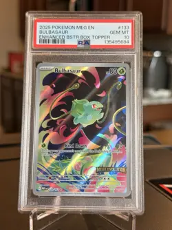 Pokemon Mega Evolutions Bulbasaur 133/132 Enhanced Topper Promo Stamped PSA 10 - Image 1