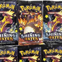 Pokemon SHINING FATES BOOSTER PACKS LOT OF 10 Factory Sealed TCG - Image 2
