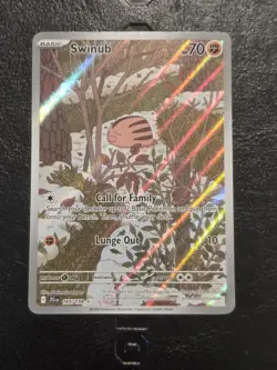 Pokemon TCG Swinub 165/159 SV09: Journey Together Illustration Rare IR NM - Image 1