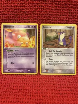 Slowpoke Rattata /109 EX Team Rocket Returns Pokemon Card TCG Commons - VLP-HP - Image 1