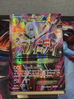 Pokemon TCG Mega Mewtwo EX 160/162 Full Art XY Breakthrough - HP/Damaged - Image 1