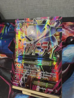 Pokemon TCG Mega Mewtwo EX 160/162 Full Art XY Breakthrough - HP/Damaged - Image 2
