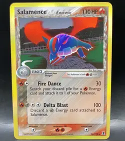 2005 Pokemon EX Delta Species Salamence 14/113 Holo HP-DMG - Image 1
