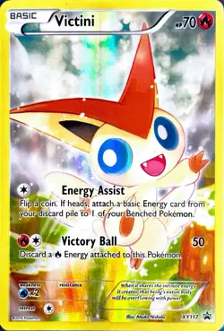 Victini XY117 XY Black star Promo Pokemon MP/HP - Image 1