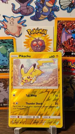 Pikachu 40/147 Reverse Holo Burning Shadows Pokemon Card - near mint - Image 1
