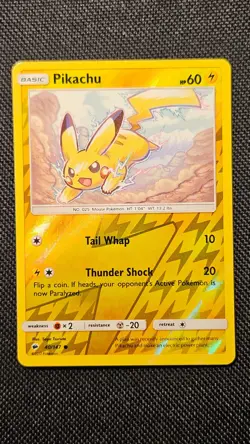 Pikachu 40/147 Reverse Holo Burning Shadows Pokemon Card - near mint - Image 2