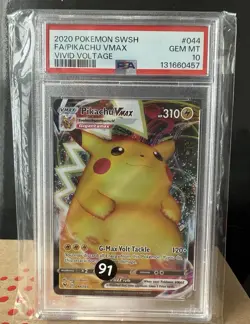 Pokemon Vivid Voltage Pikachu VMAX 044/185 Ultra Rare Holo Full Art PSA 10 - Image 1