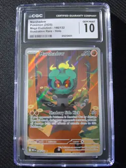 Pokemon Marshadow Illustration Rare Holo CGC 10 Mega Evolution 146/132 GEM MINT - Image 1