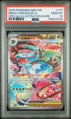 2025 POKEMON MEG EN-MEGA EVOLUTION #177 MEGA VENUSAUR EX PSA 10 - Image 1