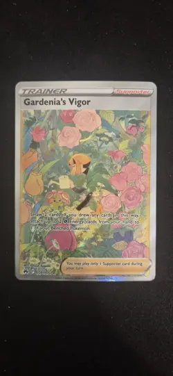 Pokemon TCG Card Crown Zenith Gardenia's Vigor GG61/70 Full Art Trainer NM - Image 1