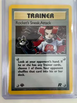 Pokemon TCG Rocket's Sneak Attack Trainer Team Rocket #72 Rare 1st Edition - Image 1