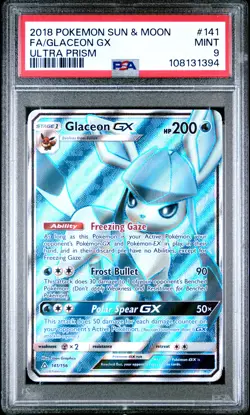 Glaceon GX - 141/156 - Ultra Rare Full Art - Ultra Prism - PSA 9 - Pokemon - Image 1
