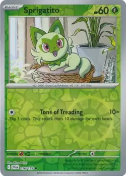 SPRIGATITO 016/159 JOURNEY TOGETHER POKEMON (REVERSE HOLO, NM) - Image 1