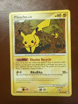 Pokemon 2007 Pikachu Diamond and Pearl Holo 94/123 Card - Image 1