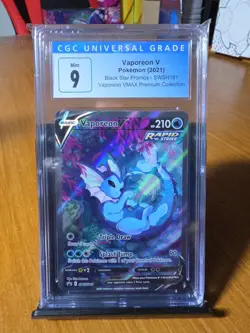 Pokemon Vaporeon V SWSH181 SWSH: Sword & Shield Promo Cards Holo CGC 9 - Image 1