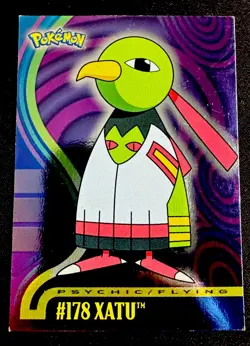 Pokemon Topps #178 Xatu - FOIL - Johto Series 1 - MP - Image 1