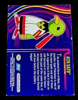 Pokemon Topps #178 Xatu - FOIL - Johto Series 1 - MP - Image 2