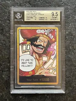 DON!! Card (Gol.D.Roger) (Gold) Carrying On His Will Foil BGS 9.5 - Image 1