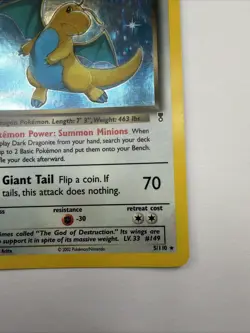 Dark Dragonite Legendary Collection Reverse Holo Card 5/110 - Image 4