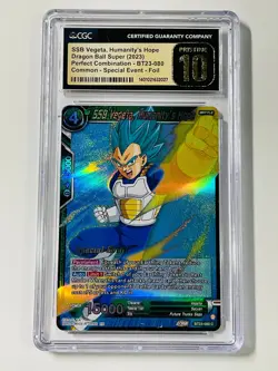 CGC 10 Gold PRERELEASE SSB Vegeta Humanitys Hope BT23-080 Dragon Ball Super Card - Image 1
