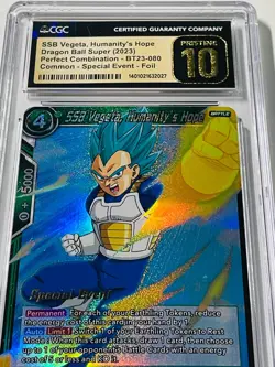 CGC 10 Gold PRERELEASE SSB Vegeta Humanitys Hope BT23-080 Dragon Ball Super Card - Image 2