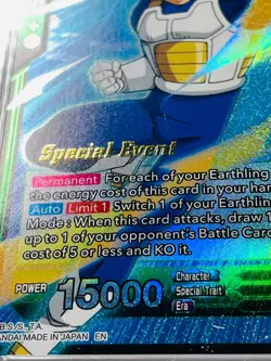 CGC 10 Gold PRERELEASE SSB Vegeta Humanitys Hope BT23-080 Dragon Ball Super Card - Image 3