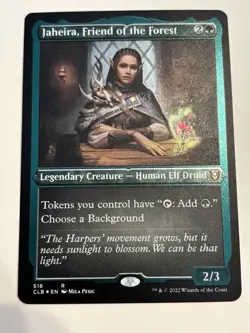 MTG Jaheira, Friend of the Forest #518 FOIL ETCHED CLB Mint - Image 1