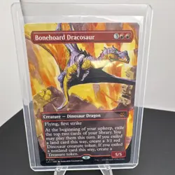 Magic: The Gathering Bonehoard Dracosaur Borderless Red Mythic Dinosaur Dragon … - Image 1