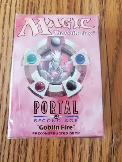 Magic The Gathering PORTAL SECOND AGE Goblin Fire SEALED Preconstructed Deck - Image 1