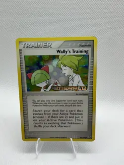 Pokemon EX Emerald Wally's Training 85/106 Holo Trainer Supporter - Stamped - LP - Image 1