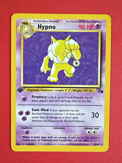 Hypno 23/62 1st Edition Fossil Rare Pokemon WOTC 1999 NM - Image 1