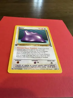 Ditto 18/62 1st Edition Fossil Rare Pokemon WOTC 1999 NM - Image 3