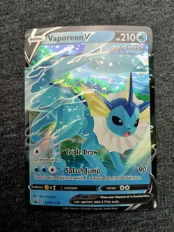 Pokemon TCG Vaporeon V SWSH150 Sword & Shield Holo Black Star Promo NM - Image 1