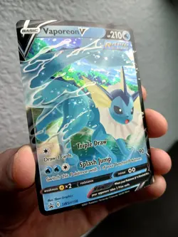 Pokemon TCG Vaporeon V SWSH150 Sword & Shield Holo Black Star Promo NM - Image 3