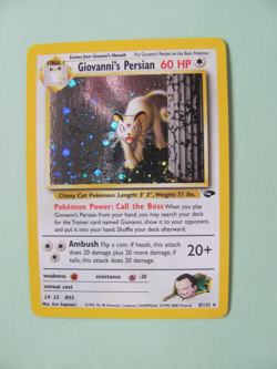 Pokemon TCG Giovanni's Persian 8/132 Gym Challenge Holo Rare - Image 1