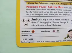 Pokemon TCG Giovanni's Persian 8/132 Gym Challenge Holo Rare - Image 5