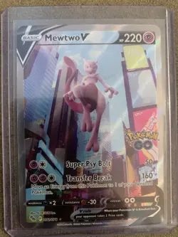 Mewtwo V (Alternate Full Art) 072/078 Pokemon GO Holo - Image 1