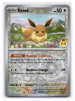 Eevee - (Pokemon Day 2025) (Reverse Cosmos Holo) Promo 074/131 LP-NM - Image 1